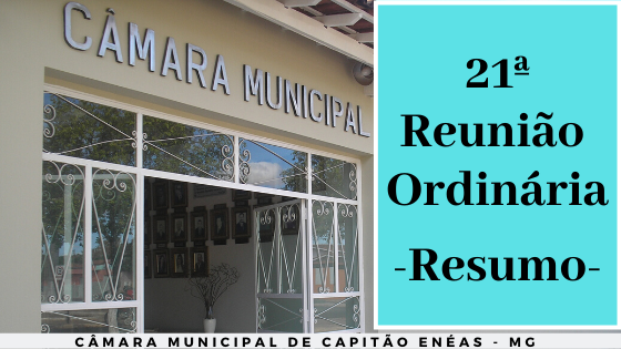 21ª Reunião Ordinária -Resumo_