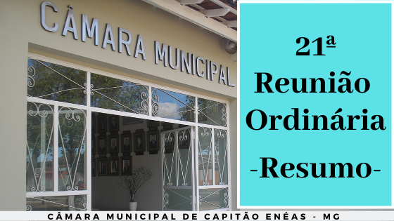 21ª Reunião Ordinária da Câmara Municipal 2019