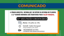 Alteração no local da 11ª Reunião Ordinária