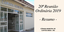 Vigésima Reunião Ordinária da Câmara Municipal 2019